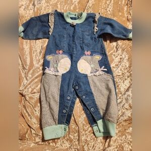 Vintage Jean Romper